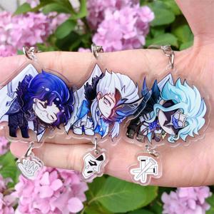 게임 GENSHIN IMPACT Fatui Pierro Doctor Dottore Regrator Pantalone 코스프레 의상 아크릴 키 체인 열쇠 고리 액세서리 소품