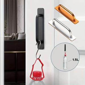 셀프 스틱 인스턴트 캐비닛 서랍 핸들, 당김 5.8 인치 스테인레스 스틸 접착 문짝 핸들, 드릴링 디자인 없음