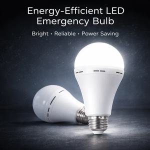 충전식 비상 배터리 작동식 휴대용 후크 전구, 정전 시 사용 가능한 LED E27 7W/9W/12W/15W 1200mAh