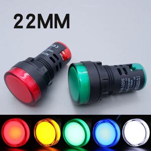 1PCS 22MM 패널 마운트 플라스틱 파일럿 신호등 램프 LED 전원 표시기 12V 24V 220V AD16-22DS 파란색 녹색 빨간색 흰색 노란색