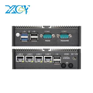 XCY 팬리스 미니 PC 인텔 N100 J4125 J1900 N2830 N5105 4x 2.5G 이더넷 씬 클라이언트 PC 지원 Windows Linux Pfsense