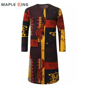 Jubba Thobe 남성용 긴팔 티셔츠, 코튼 린넨, 빈티지 오라클 민족 프린트, 아랍 카프탄, 두바이 카프탄, 무슬림 의류
