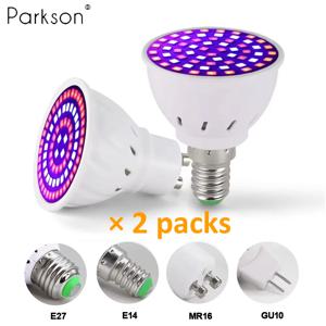 2 개/몫 LED 성장 전구 E27 E14 GU10 MR16 220V 전체 스펙트럼 온실 수경 성장 램프 꽃 씨앗 식물 Phytolamp