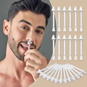 100/60/40/10PCS 코 왁스 스틱 무통 코 제모 도구 용 코 왁스 애플리케이터 왁스 액세서리 밀랍 안전 왁스 없음