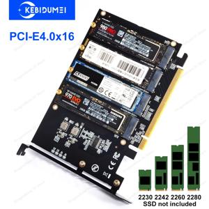 M.2 NVME SSD-PCIe 4.0 3.0 어댑터 M.2 SSD GEN4 PCIe 4.0 PC 마더보드 X1 X4 X8 X16 확장 카드 2230 2242 2260 2280