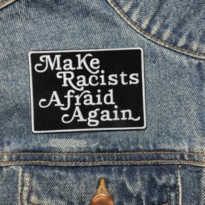 1PC 다시 두려워 수 놓은 패치 아이언 패치에 동기 부여 사기 배지 DIY 선물 의류 모자 가방 자켓 트럭 모자