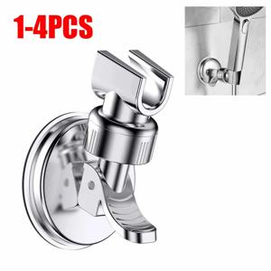 1-4Pcs 조정 가능한 샤워 랙 강력한 진공 흡입 컵 휴대용 샤워 헤드 벽 마운트 홀더 회전 욕실 샤워베이스