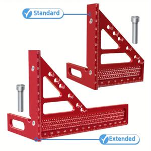 확장 3D 멀티 앵글 목공 사각 각도기, 빠른 각도 포지셔닝 도웰 핀-2 인 1 목공 측정 눈금자