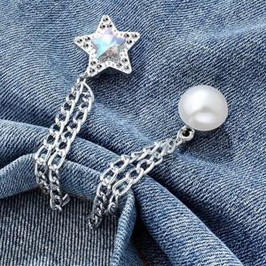 11cm 자석 옷 클립 2개, 체인 금속 옷 자석 핀, 남녀 스카프 셔츠 소매 바지 버튼 클립 액세서리