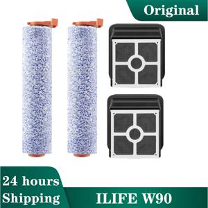 ILIFE W90 무선 무선 드라이 클리닝 스마트 세척 걸레 진공 청소기 액세서리용 Origina 롤러 브러시 HEPA 필터