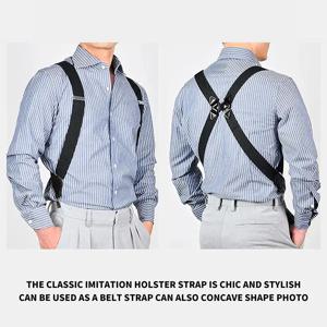 힙 클립 남성용 서스펜더 조절 가능한 브레이스 X 백 셔츠 클립 서스펜더 탄성 벨트 바지 브레이스 어깨 스트랩 남녀 공용