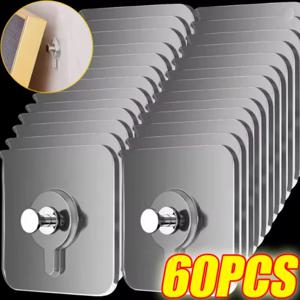 셀프 접착식 후크 강력 접착 사진 프레임 못 후크 투명 무봉제 벽걸이 시계 벽 스티커 홀더