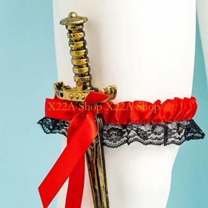 코스프레 파티 나이트 클럽 레이디 의상 장식을위한 여성 허벅지 가터 하네스 가터 스트랩을위한 독특한 bowknot garter 벨트