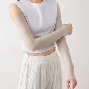 따뜻한 에어컨 방을 위한 남녀공용 여름 얼음 실크 손목 팔 보호 슬리브 편안한 기후 조절을 위한 가짜 슬리브