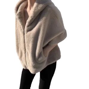 2025 가을 겨울 신상 인조 모피 코트 여성 2025 신상 패션 루즈핏 후드 재킷 솔리드 컬러 아우터 여성