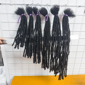 1B #   인터록스 100% 보헤미안 브레이드 인모 드레드락 익스텐션 생브라질리언 헤어 풀 핸드메이드 리얼 록 익스텐션 6-20인치