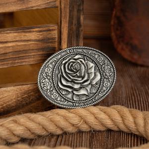 타원형 장미/날개 달린 독수리 버클 1개, 서양 남성을 위한 독특하고 다재다능한 벨트 버클