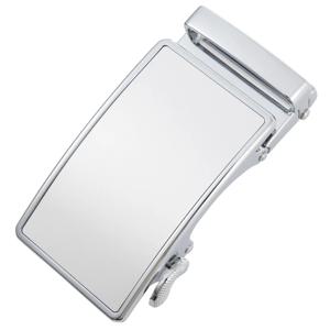 새로운 자동 버클 헤드, 남성용 벨트 버클, 화이트 아연 합금 벨트 버클 3.5cm