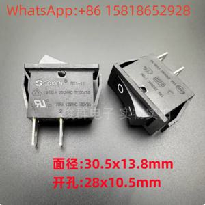 5개 SOKEN 마스터 로커 보트 스위치 RK1-11 전원 스위치 2핀 2위치 올 블랙 16A KCD3