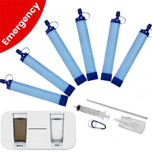 휴대용 야외 정수기 박테리아 제거, 캠핑, 하이킹, 비상 생존용 컴팩트 필터, 안전한 음용수