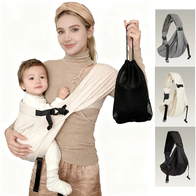 휴대 가능하고 보관 가능한 아기 캐리어 허리 앞면 캐리 스와들 슬링 유아용 랩 인체공학적 백벨트 신생아용