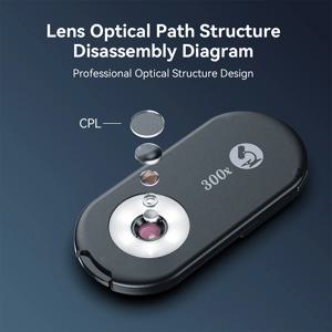 APEXEL 나노 줌 300배 현미경 렌즈 모바일 폰 카메라 렌즈 키트 미니 매크로 렌즈 LED 라이트 포함 거의 모든 스마트폰용