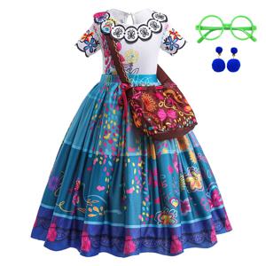 Encanto Mirabel Dress Up bambini 할로윈 의상 코스프레 2-10Y 만화 멋진 카니발 생일 파티 의상 유아 복장