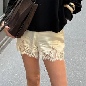 트렌딕스 섹시 레이스 반바지 여성 2026 여름 패션 패치워크 하이웨이스트 숏팬츠 파티 휴가 비치 홀로우 아웃 반바지 여성용