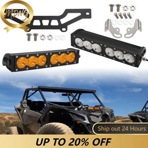 캔암 매버릭 X3 11인치 LED 라이트 바 브래킷 키트 프론트 그릴 60W 프론트 램프 바 마운트 보조 주행등 (캔암 16-2023년식)