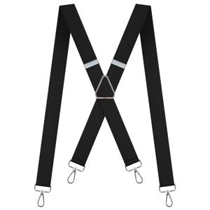 남성용 서스펜더 헤비 듀티 X-백 남성용 서스펜더 4개의 후크 청바지용 탄력 조절 작업용 서스펜더