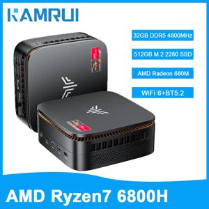 게이밍 미니 PC AMD 라이젠 7 6800H 32GB LPDDR5 6400MT/s 1TB PCIe3.0 SSD 최대 4.7GHz 2.5GLAN USB3.2 WiFi6 4K AMD 라데온 미니 데스크탑
