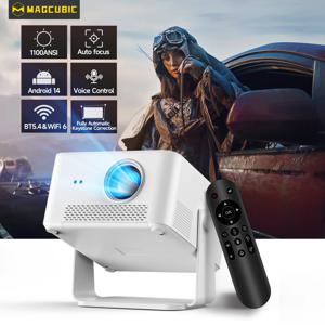 Magcubic HY450MAX 1100 안시 LED 네이티브 1080P 프로젝터 안드로이드 14 빔 8K 프로젝터 와이파이6 영화 홈 시어터 음성 제어