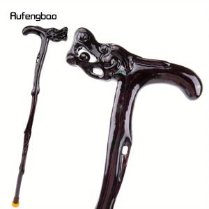 브라운 드래곤 바이트 볼 우든 싱글 조인트 패션 스틱 장식용 코스프레 지팡이 메이스 크러치 크로시어 퍼포먼스 스테이지 지팡이 88cm