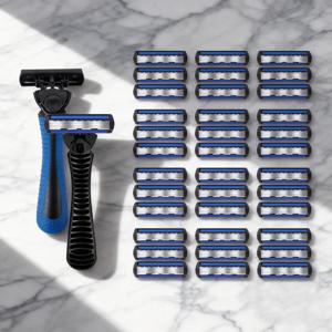 6중 면도날, 남성용 스테인리스 스틸 면도날, 클래식 물세척 면도기, 깔끔한 면도를 위한 날카로운 면도날