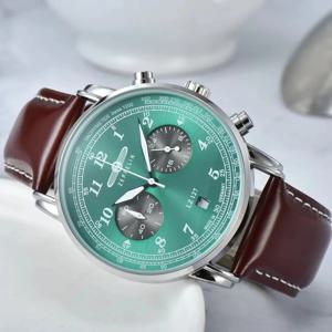 새로운 패션 제플린 시계 넘버 힌덴부르크 시리즈 쿼츠 무브먼트 남성용 시계 레트로 비즈니스 캐주얼 시계