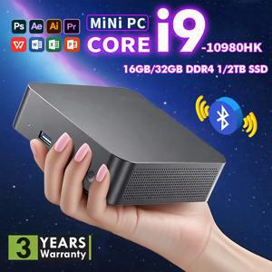 2026 신형 코어 i9-9900 휴대용 미니 PC 컴퓨터 윈도우 11 16GB/32GB 1/2TB SSD 게이밍 컴퓨터 WiFi 6 USB 사무용 미니 데스크탑