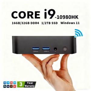 2026 미니 PC 윈도우 11 프로 코어 i9-10980HK 16GB/32GB DDR4 1TB SSD PC 게이머 컴퓨터 듀얼 WIFI 6 BT5.2 4K HD 미니 게이밍 데스크탑
