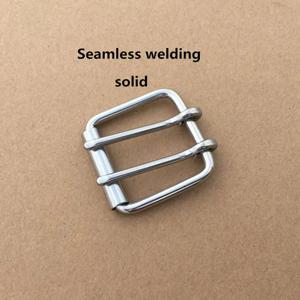 스테인레스 스틸 더블 핀 버클 솔리드 카우보이 벨트 하드웨어 롤러 Wastband 헤드 45mm 41mm 40mm