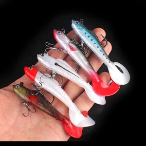 1 Pcs 리드 헤드 실리콘 소프트 루어 낚시 지그 워블러 Swimbait 9.5cm 9.5g Isca 인공 미끼 잉어베이스 물고기 Pesca 태클