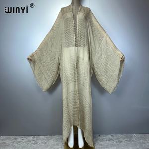 WINYI 고품질 편안한 여성 소프트 카디건 루즈 드레스 파티 Boho Maxi 비치 홀리데이 수영 커버 업 아프리카 기모노