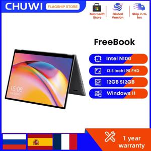 CHUWI 프리북 태블릿 노트북 2-in-1 인텔 N150 13.5인치 FHD 터치스크린 16GB LPDDR5 RAM 512GB SSD WIFI6 BT5.2 윈도우 11 노트북
