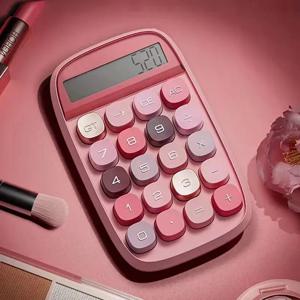 도파민 높은 아름다움 설탕 계산기 휴대용 및 창의적인 학생 사무실 회계 유연한 키보드