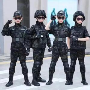 새로운 어린이 특수 부대 전투 유니폼 새로운 위장 훈련 양복 검은 독수리 위장 복 성능 양복