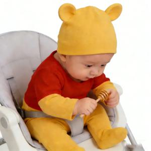 Ylsteed 신생아 소년 사진 소품 곰 귀 모자 사진 촬영 복장 아기 발 점프 슈트 작업복 유아 사진 소품