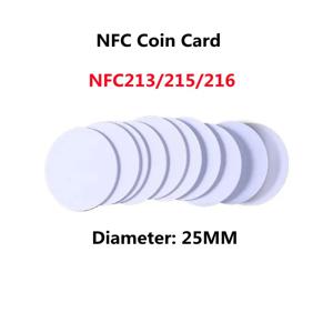 10pcs NFC 칩 Ntag216 Ntag215 Ntag213 코인 카드 태그 ISO14443A RFID 카드 모든 NFC 지원 전화 용 Ntag 213 칩