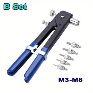 150pcs 리벳 너트 건 맨드릴 키트 M3/M4/M5/M6/M8 또는 너트 리벳 맨드릴 Repairtool Rivetgun 플랫 헤드 스크류 팝 너트 리벳 건 세트