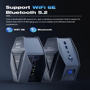 게이밍 미니 PC 인텔 코어 i9 12900H WIFI6 써멀 HD DP 2*DDR4 데스크탑 사무용/가정용 컴퓨터 4*USB3.2 2*2.5G LAN 윈도우11 Thundrolt4.0