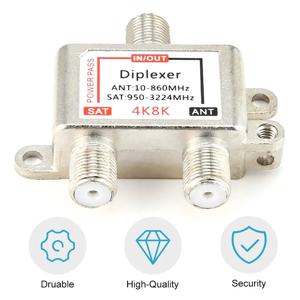 2 in 1 2 웨이 위성 분배기 TV 신호 케이블 신호 믹서 4K8K SAT/ANT Diplexer 위성 분리 RF 신호 Dropshipping