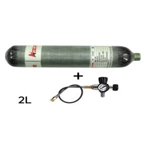 ACECARE 300Bar 2L 탄소 섬유 실린더(레귤레이터 게이지 밸브 포함) 4500psi 고압 충전 스테이션 탱크 스쿠버 다이빙 M18*1.5