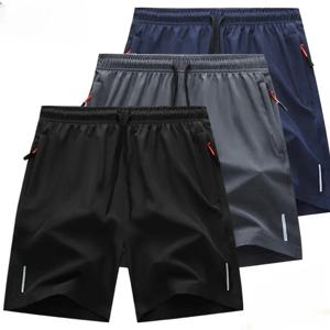 남성용 여름 얇은 캐주얼 스포츠 반바지, 비치 팬츠, 루즈핏, 청년 활동복, 신축성 허리, 스트레이트 레그, 짧은 기장